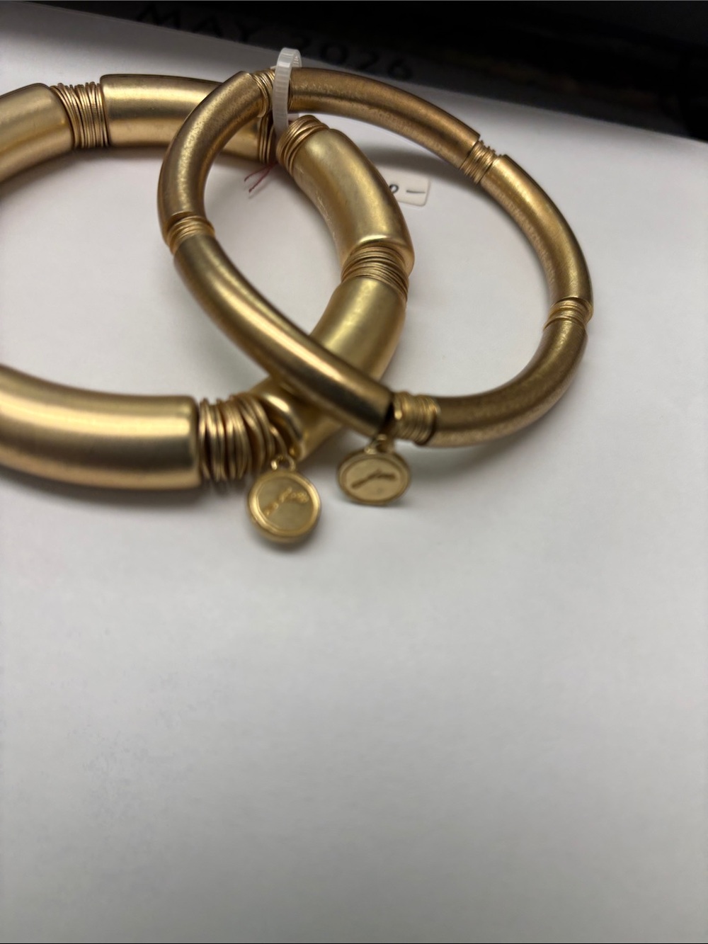 Jane Marie Gold Tube Wrap Accent Bangle Bracelet - Women's Jewelry - Picture 4 of 8